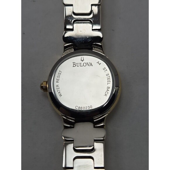 Womens Bulova Gold Silver Two Tone Watch Quartz Dress New Battery 20mm Dainty main image 8